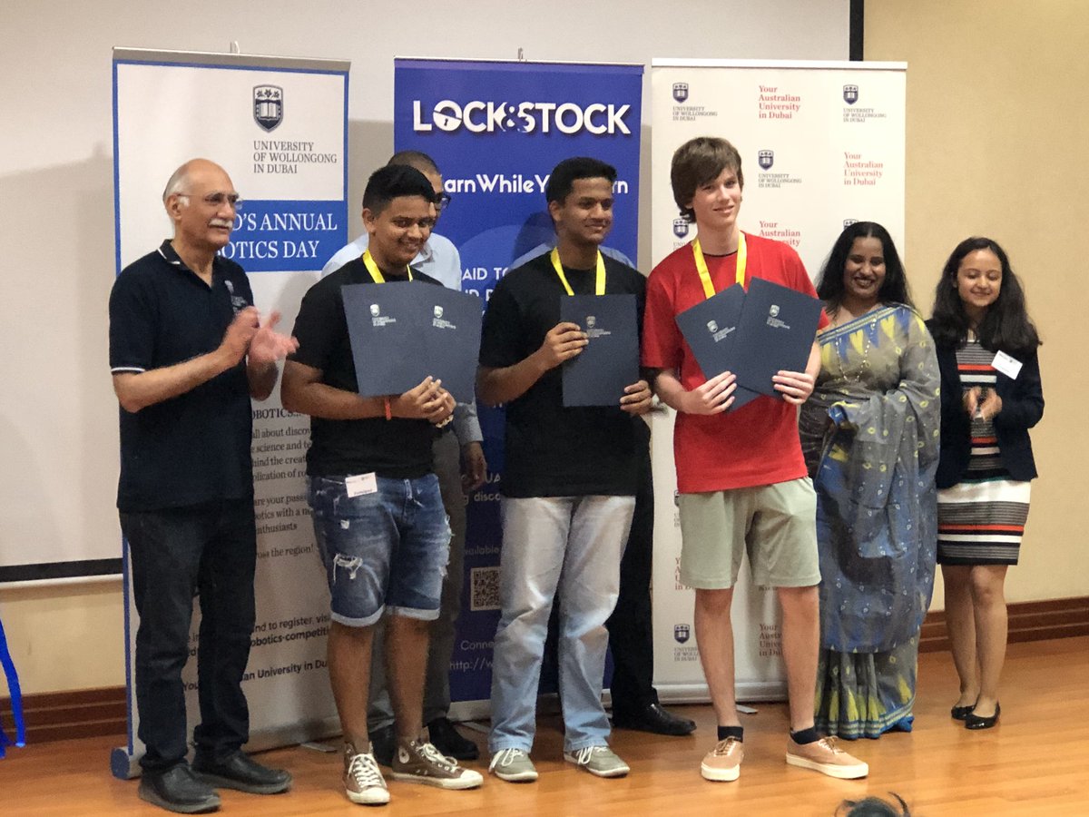 VISSDigitalTech's tweet photo. We did it again!!! 1st Place at University of Wollongong’s Annual Robotics Competition! #robotics #innovation #wearethechampions @steph_bernier01 @kris_calder_ @VISS_UAE https://t.co/zrBftjsoGp