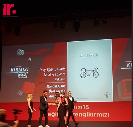 ird1989's tweet photo. 15. Kırmızı Ödülleri’nde En İyi Eğitim, Kültür, Sanat ve Eğlence Reklamı kategorisinde Özel Saysen Anaokulları için çalışılan Bisiklet İlanı ile İRD üyesi Mandal Ajans, Kırmızı ödülünü kazandı.  #Kırmızı15 #DeğişiminRengiKırmızı https://t.co/9M1076iqan