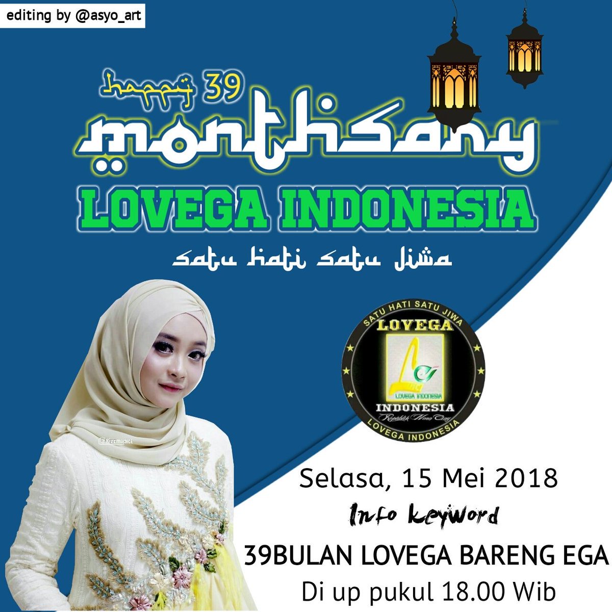 [RETWEET] dan [SHARE]
Info Keyword
39BULAN LOVEGA BARENG EGA

Kompak dan tepat waktu, diramaikan Pkl 18.00 WIB 😊
Semangat semuanya 🙏😚
<a href="/DA2_Ega/">Ega (REAL)</a> <a href="/LOVEGAHastag/">HASTAG NAON CING EGA</a>