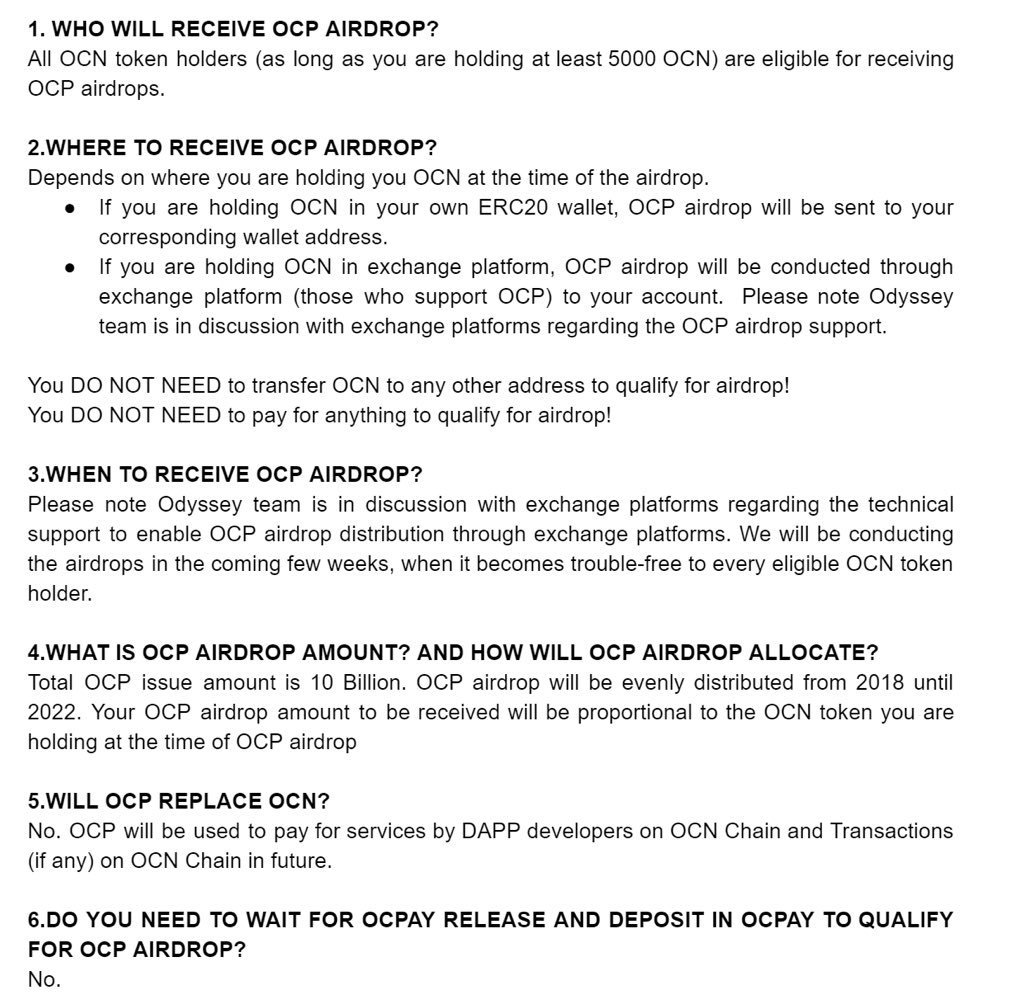 gMAKcrypto's tweet photo. Airdrop Details
$OCN > $OCP https://t.co/Q6UxpNehSa