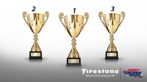 SupaQuickTyres's tweet photo. What is the name of the trophy that will presented to the Indy 500 winner on 27 May?
1. The Triple Crown
2. Racer X Trophy
3. The Borg-Warner Trophy
Tweet the correct number with the hashtag #FirestoneINDY500! https://t.co/y4JLZvqLAa