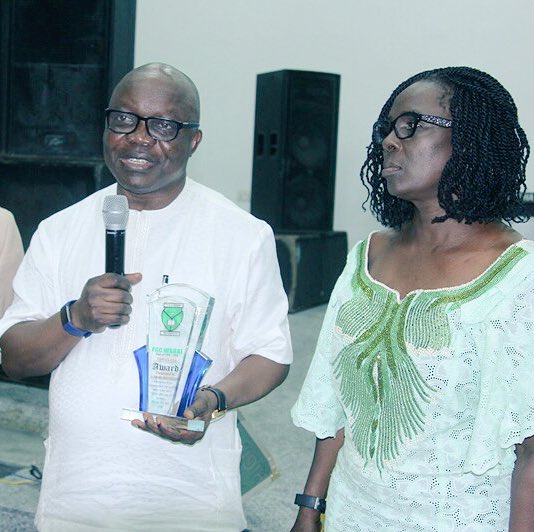 Dreeuduaghan's tweet photo. A very special appreciation to the FGC Warri Old Students Association for finding me a worthy recipient of their Award of Excellence. 50 years of being Pro Unitate and now one big family. God keep us together in good health for another 50! #fgcw #anniversary #grateful https://t.co/DsYXEjE99c