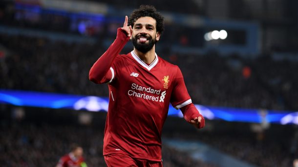 ScoreBing's tweet photo. #liverpoolfc forward #mohamed_salah crowned #PremierLeague Player of Season for 2017/18. @ScoreBing https://t.co/z9fe8eHijp