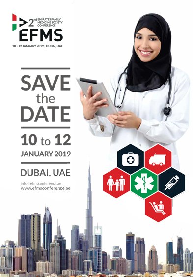 efmsconference's tweet photo. #SaveTheDate for the 2nd #EFMS edition, between 10-12 January 2019.
#Dubai #UAE https://t.co/9H8Zm9YamZ