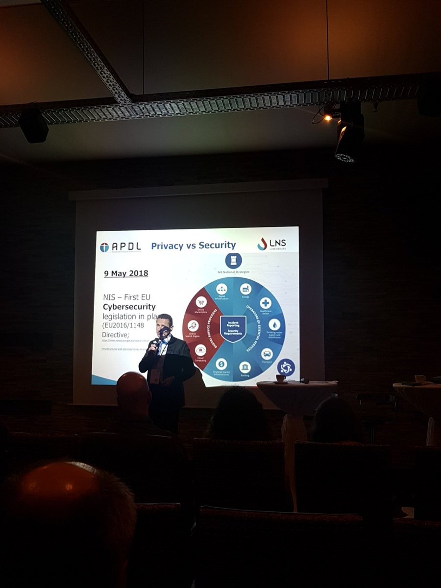 apdl_lu's tweet photo. @apdl_lu et ses partenaires entament une conférence sur l'implémentation de l'article 32 du #GDPR #Luxembourg https://t.co/DPjS65phRc