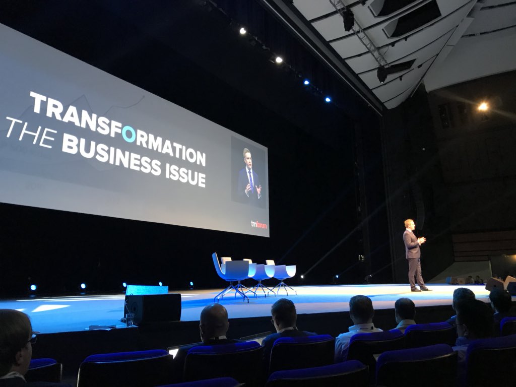Telecomsbanham's tweet photo. @nikwilletts taking the stage for Digital Transformation World #TMFdigital https://t.co/rUvlM3G5ej