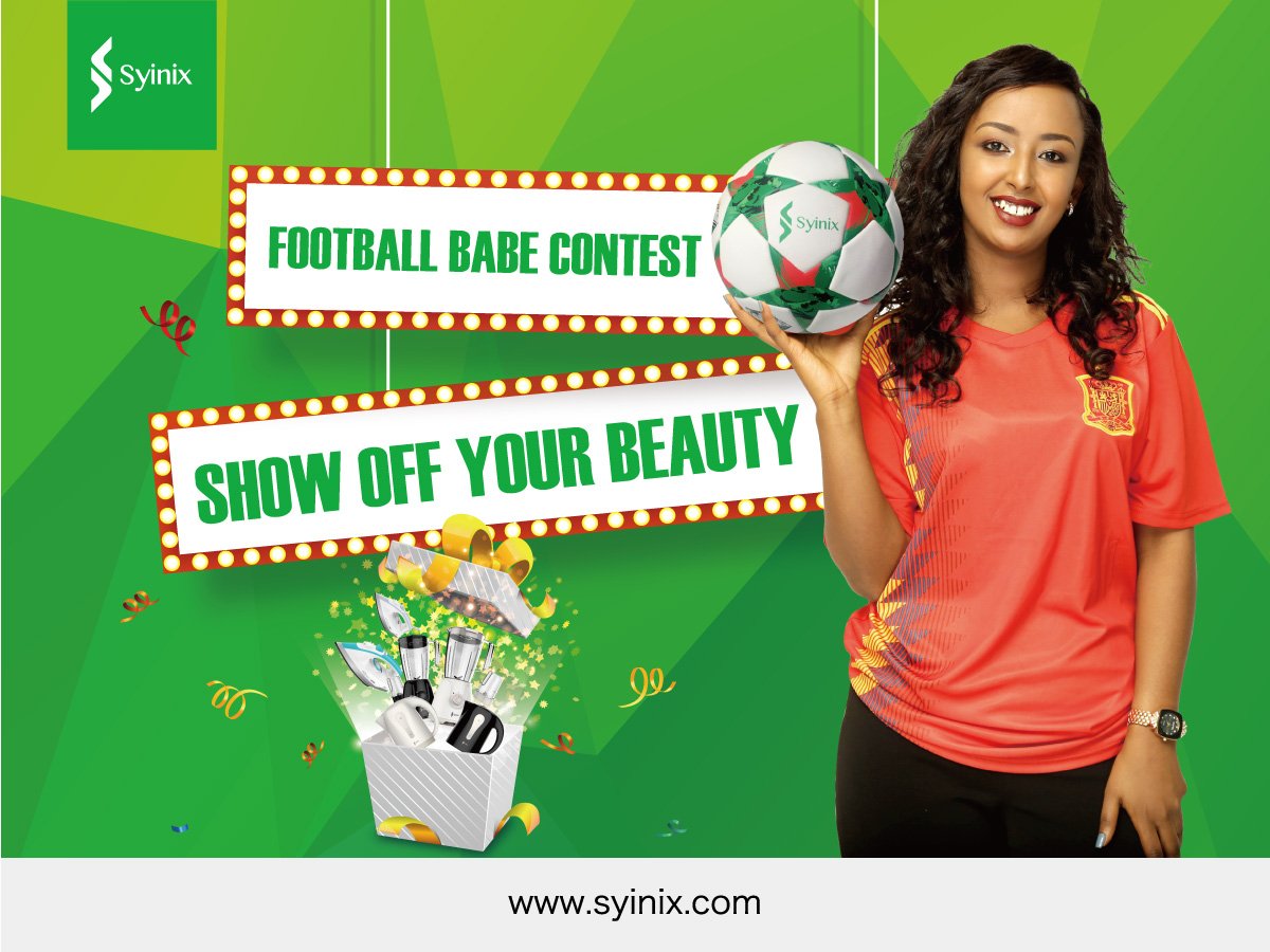 Syinix_Kenya's tweet photo. Show off your beauty! To become Syinix football babe this game season, just one selfie can make it. #footballbabe #SyinixelectronicsKe https://t.co/l1by6DSZRt