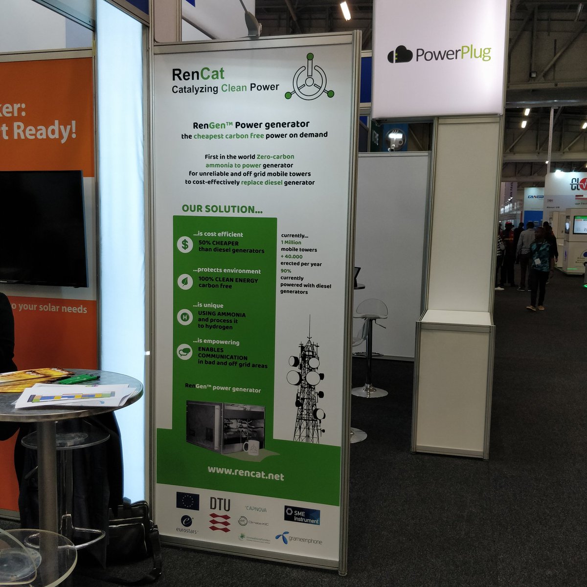 All set- RenCat booth at the European Pavlion @AfricaUtilities <a href="/H2020SME/">SME Instrument - EIC pilot</a> @H2020SME_OTF <a href="/EUSciComm/">Visual Academia</a> <a href="/EU_EIC/">EU_EIC_followers</a> <a href="/debasishdc/">Debasish Chakraborty, CEO RenCat</a>