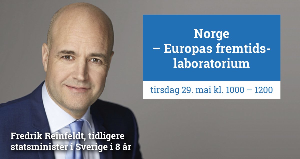 Møt <a href="/Fredrikreinfelt/">Fredrik Reinfeldt</a> på #eliaden2018 sin Åpningskonferanse - meld deg på eliaden.no #eliaden #fagmesse