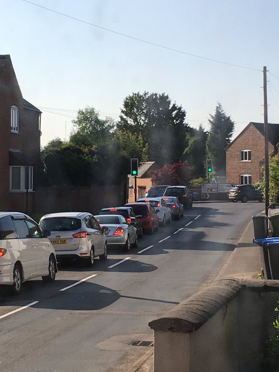 HMS_Cupcake's tweet photo. @Warwickshire_CC @stwater this is the result of your temporary traffic lights in Ansty. Gridlock in neighbouring villages. No signs for people to know it’s happening/ find an alternative route and no resolve to the problems reported. https://t.co/Nn2rNwW4Hn