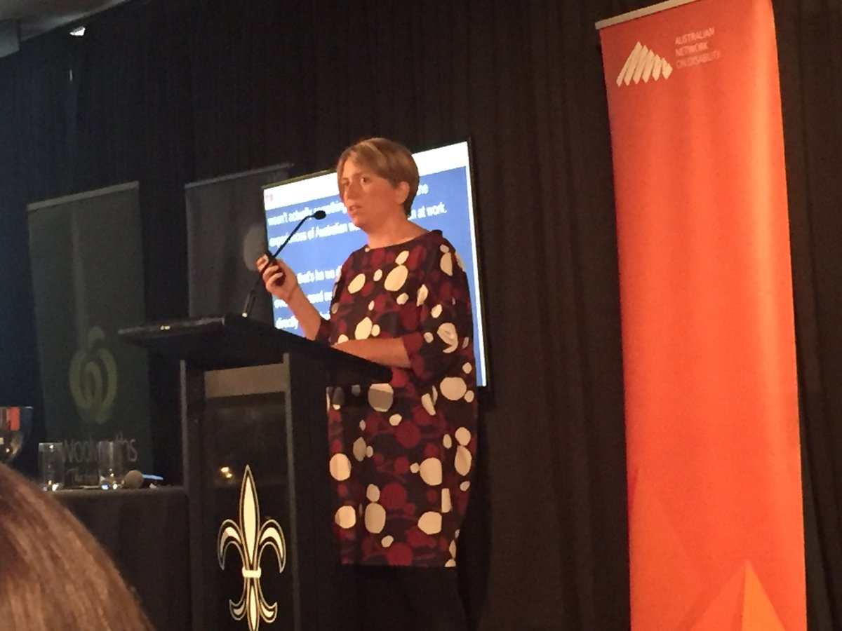 DivCouncilAus's tweet photo. Cathy Brown shared insights from the DCA Inclusion Index in final session at today’s fabulous @ANDisability #ANDCONF18 in Sydney. https://t.co/3JGZr5CZ5W