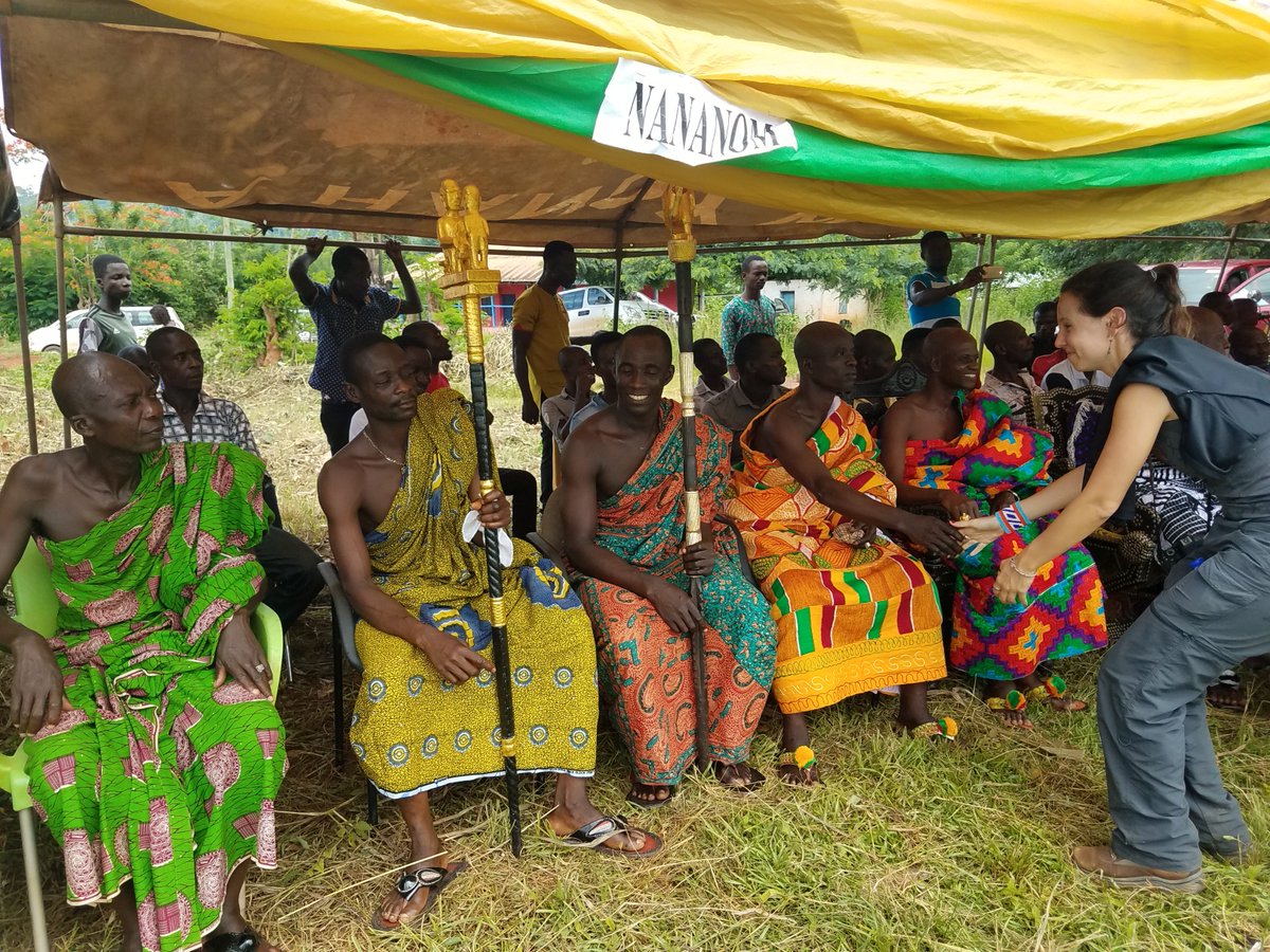 EZBudiansky's tweet photo. @touton_group  @P4Forests soccer tourney b/w communities w/in #climatesmart @cocoa #landscape 2 promote collaboration &amp; educate 2 tackle #deforestation in #Ghana &amp; show dif public/private actors involved. Luckily @IDH_buzz, @WorldCocoa Cocoa @ forest Initiative were good refs!! https://t.co/6W98vCRbi9