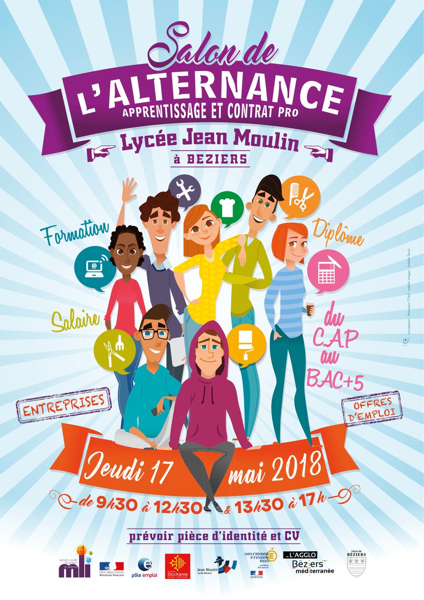 MLIBiterrois's tweet photo. J-2 avant le Salon de l'alternance 2018 au Lycée Jean Moulin à Béziers. Venez nombreux !!! 😉😁👍 @LyceeJeanMoulin #Béziers @Occitanie @MLIBiterrois #avecPoleEmploi Béziers https://t.co/lqZs7c5OcS