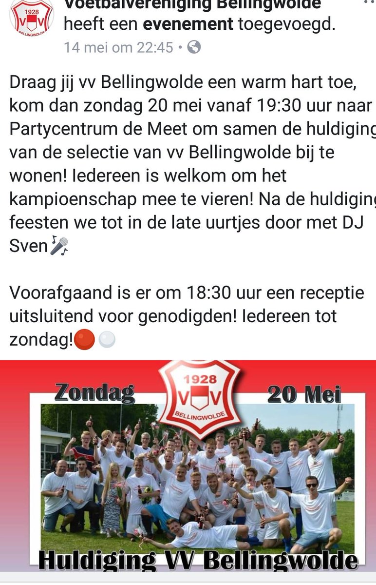 VVBellingwolde's tweet image. #kampioensfeest in @Partycentrum_  !