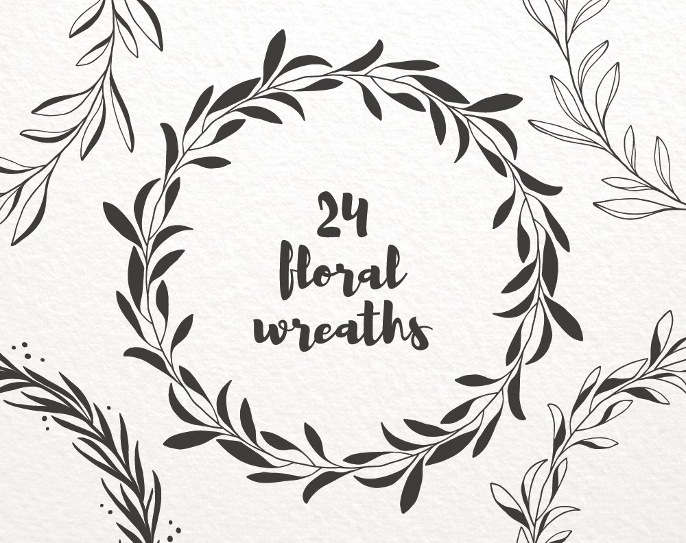 Floral Wreath Clip Art. 30% discount on all orders over 15$. etsy.com/listing/598537… #clipart #floralclipart #handdrawnclipart #handdrawn #botanical #designelements #wreaths #floralwreaths #botanicalclipart #illustrations #drawings #weddingdesign #weddingstationery #weddings