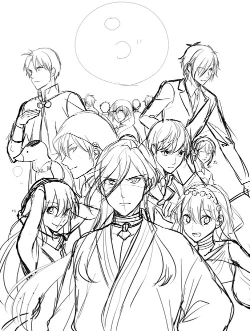 オールキャラ本表紙予定 