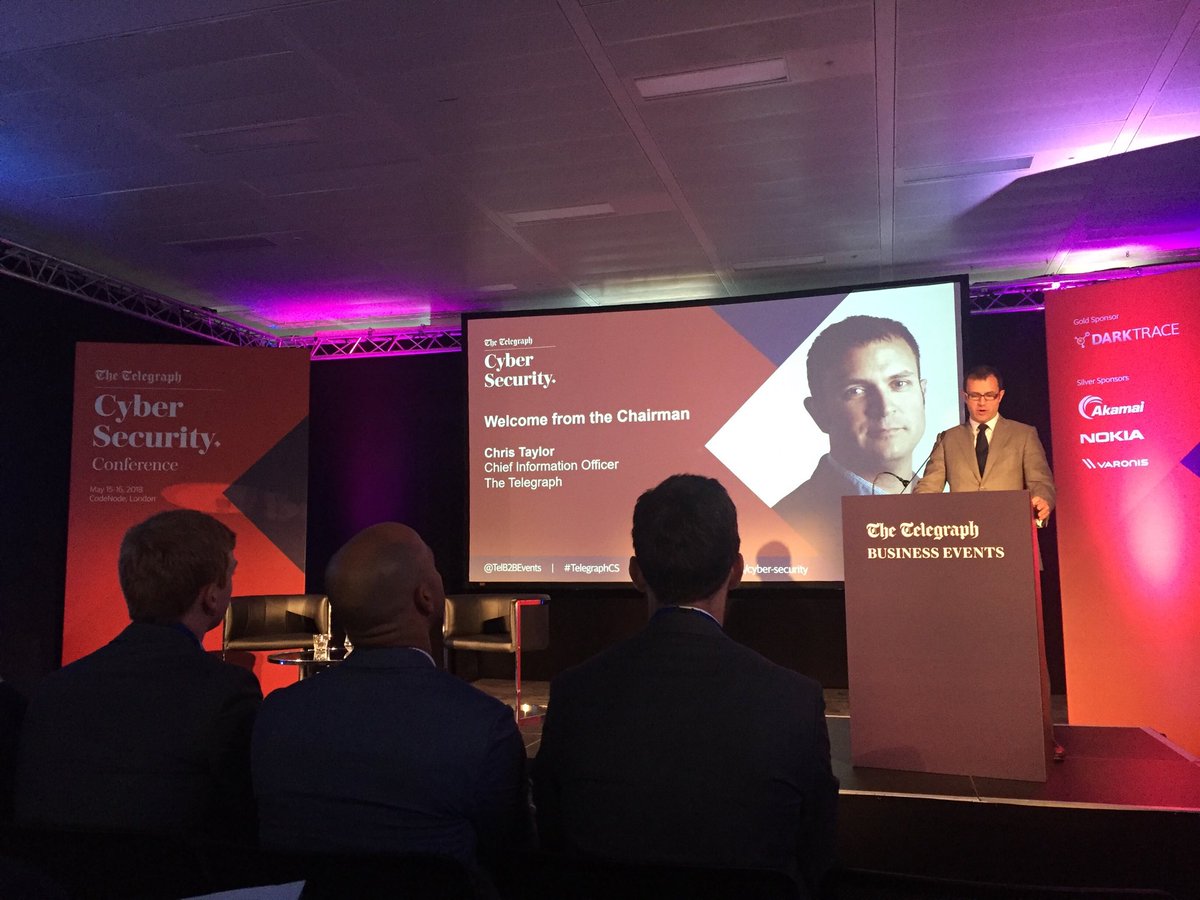 EmilyMartyrTech's tweet photo. @TelB2BEvents #TelegraphCS has kicked off! As CIO Chris Taylor says, cyber security now makes up a competitive advantage https://t.co/QXrHPUNNOI