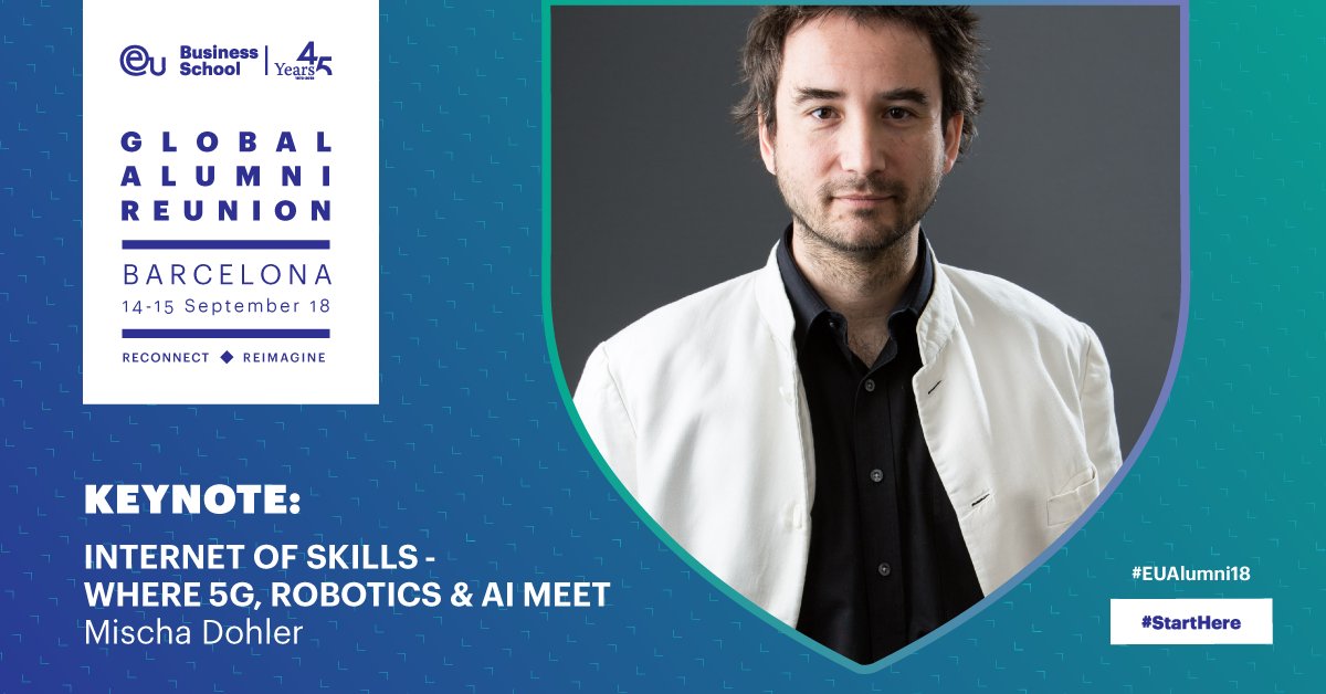 EU_group's tweet photo. Digital guru, professor at  King’s College London, gifted pianist and fluent in 6 languages: That's  Mischa Dohler, keynote speaker at the GAR 2018!
🔥 Get your early bird ticket for only €85 until May 31! #EUAlumni18
https://t.co/f8Ar3WfE3w https://t.co/rhQ1FAc8py
