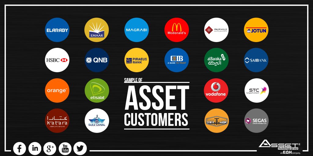 ASSETTechGroup's tweet photo. ASSET serves a broad range of customers in a variety of markets, from small, medium sized organizations to major banks and governmental institutions, covering Egypt, Middle East, and North Africa

Learn more: https://t.co/zu17iCf5g0

#ASSET #EOHFamily #EOH_INT https://t.co/xMCOm8vhPr