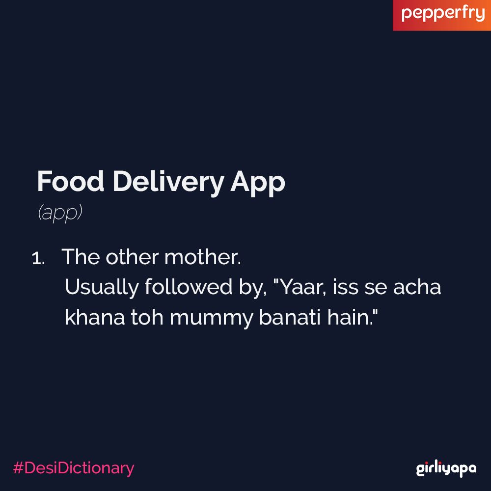 Girliyapa's tweet photo. Maa ke haath ka khana! <3
#DesiDictionary #GYxPepperfry #ChiefEverythingOfficer https://t.co/3iNWal6m1k