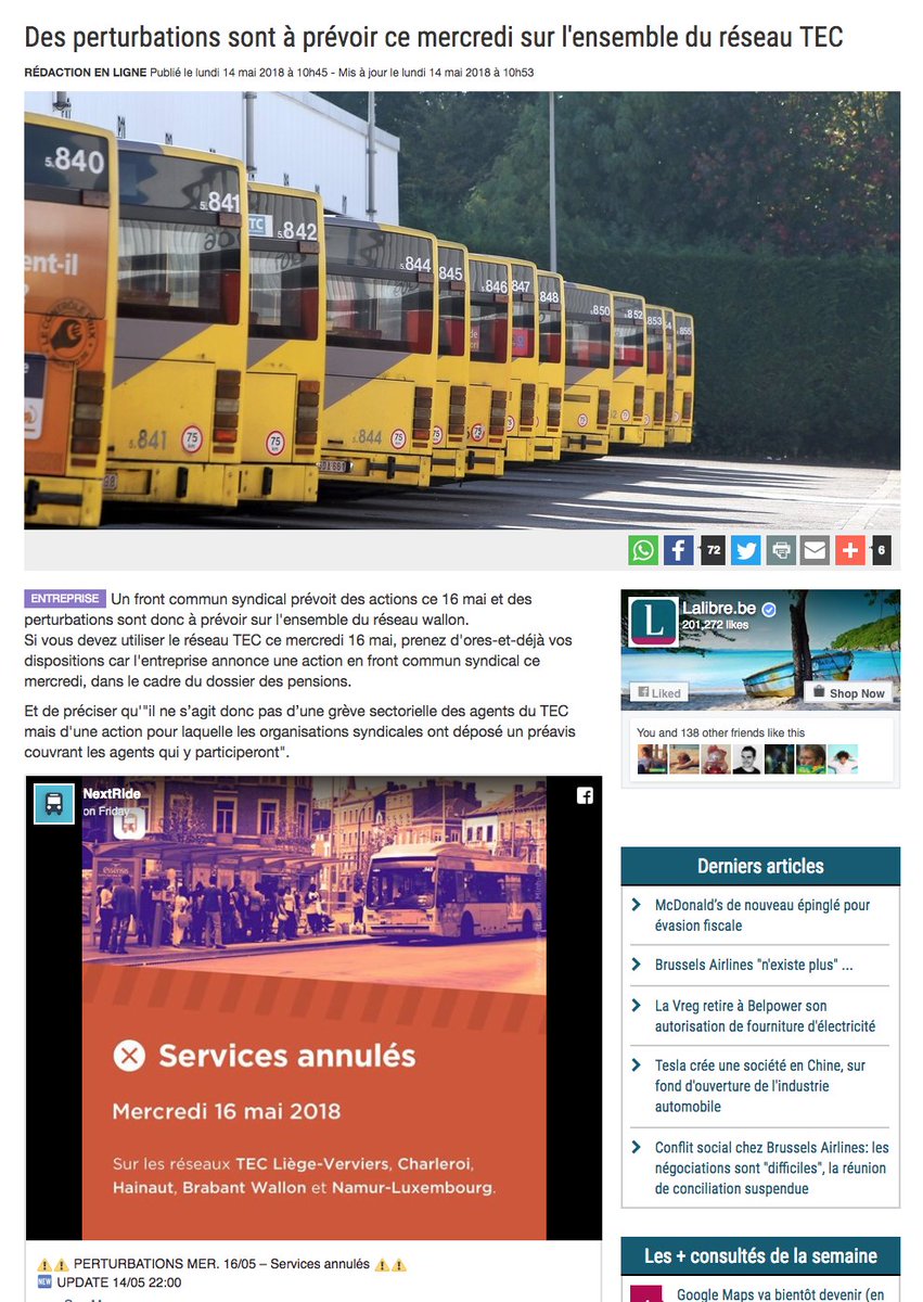 Well well well... 🤔

On dirait que <a href="/lalibrebe/">La Libre</a> fait confiance à <a href="/NextRideApp/">NextRide</a> pour vous informer sur les perturbations #TEC prévues demain ! 

💪💪💪