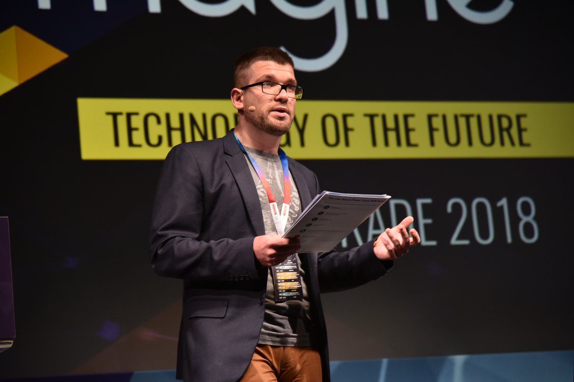 eMagine_rs's tweet photo. After a month from the conference, we are recapping eMagine 2018 and preparing for next year! We would like to say thank you to Đorđe Đorđević from Garage lab, our amazing moderator and host of the event.

#eMagine2018 https://t.co/e2RaaBG3q5