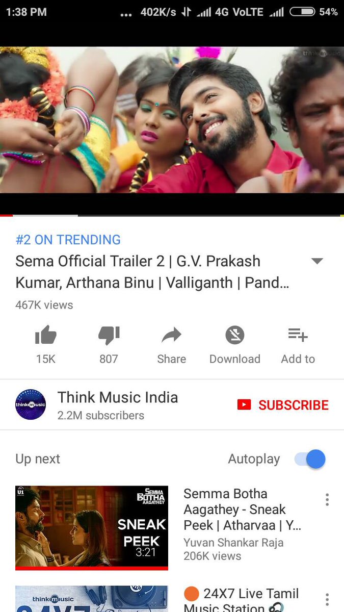 OnlyKollywood's tweet photo. .@gvprakash's #SemaTrailer2 Trending  #2 @YouTubeIndia nearing 500k views. 

@gvprakash @valliganthan @iYogiBabu @jana_nathan @rvjravi @lingabhairav @ArthanaBinu @pandiraj_dir https://t.co/bMNQ9rZ9NN