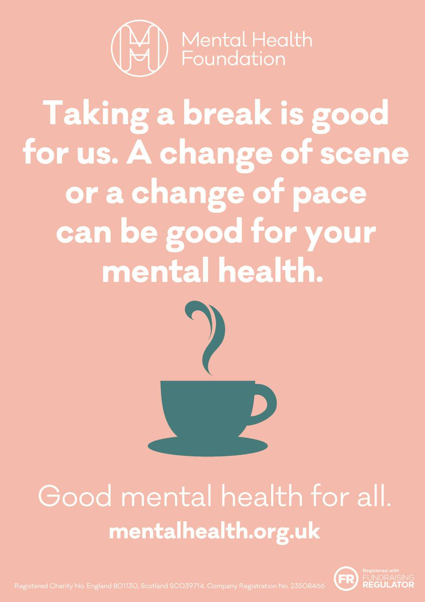 RightwayEWS's tweet photo. Today is also #worldmeditationday so our tip is - take a break! Working time for yourself into a busy schedule is essential for a healthy state of mind #mentalhealth #mentalhealthawarenessweek https://t.co/NfDWWheh6v