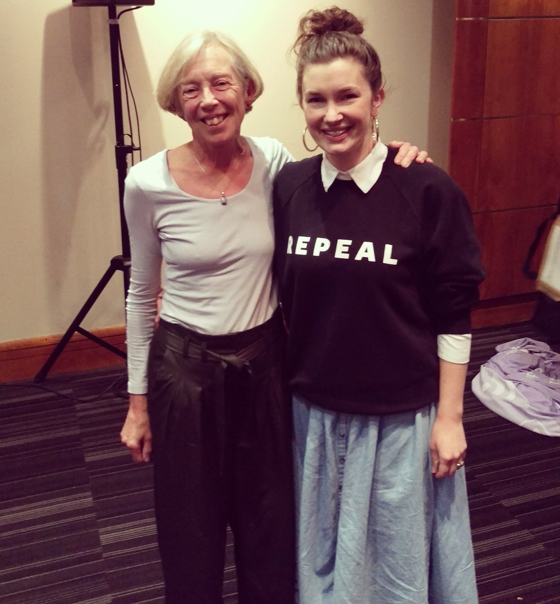 CaoilfhionnRM's tweet photo. Yes, that's definitely me.
Yes, that's definitely Dame Cathy Warwick.
No, you're definitely fangirling.

#repealthe8th #freesafelegal #8thref #TogetherForYes #midwivesforchoice https://t.co/iLMReIamnk