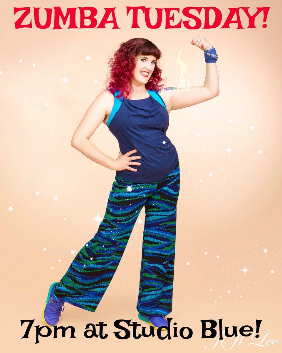 AcadOfBQ's tweet photo. #ZUMBATUESDAY! One jam-packed hour of dance, bump, grind, shimmy and shake- Zumba with a burlesque flair. Show up in workout gear at 7pm w/ $12 in your fist!
.
.
.
.
#ZUMBA
#SeaBq
#SeattleDance
#Aerobics
#Shimmy
#StudioBlueSeattle
#sexysweat https://t.co/H19v3E00Hv
