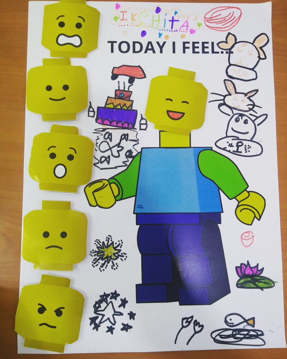 ROBOGOfficial's tweet photo. One of our student Ikshita made DIY LEGO emotions chart and decorated it.

#LEGO #EmotionsChart #DIY #ROBOG #Koramangala #Bangalore https://t.co/yKZY1iqcbo
