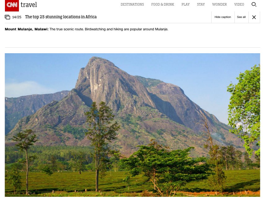 #Mulanje and #Nyika are in the top 25 stunning locations in #Africa for CNN. #Malawi Join us! 
ow.ly/ZDKx30k0c0k