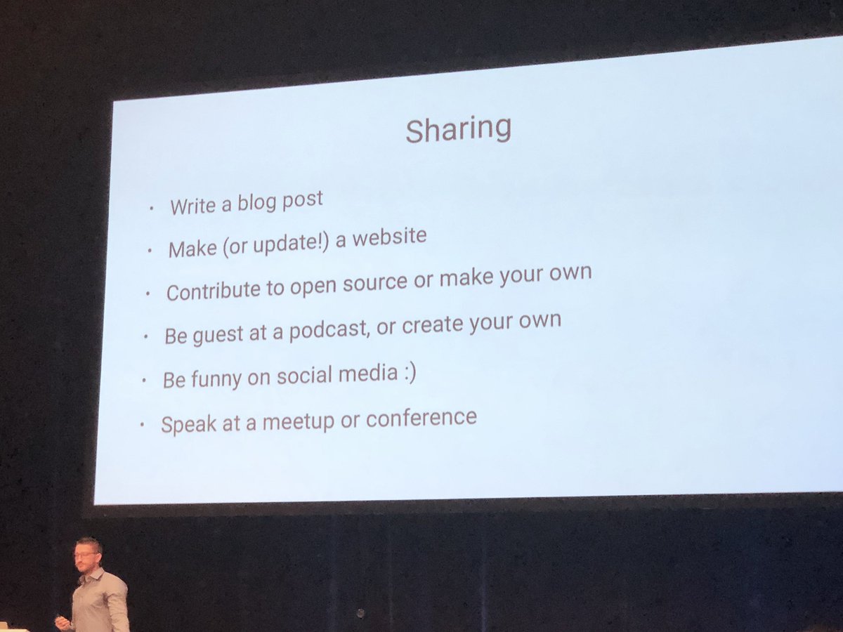 Blackjacxxx's tweet photo. What can you do to promote your personal brand on the internet? Learned that by the very good talk from @steipete at #UIKonf #uikonf18 https://t.co/qAherwwU1M