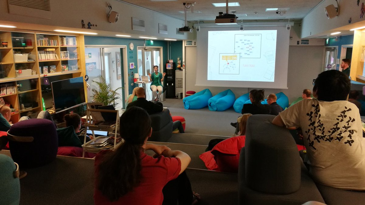 msannasendra's tweet photo. Listening to @jen_whitson talk about big data and games in the coolest room ever @oasisutafi @UniTampere #UTAresearch https://t.co/4cknmxKJO9