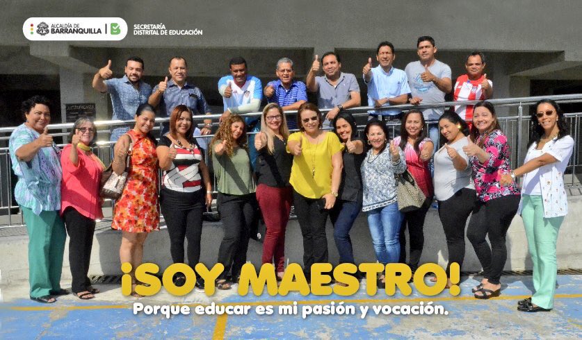 BibianaRinconL's tweet photo. Me llena de orgullo y alegría celebrar el #DíaDelMaestro, porque como maestra y secretaria no tengo más que agradecimiento para mis #ProfesDePrimera, quienes son los grandes aliados para hacer de Barranquilla la #CapitalEducativa de Colombia. #SoyMaestra https://t.co/cGvf4MaGw7