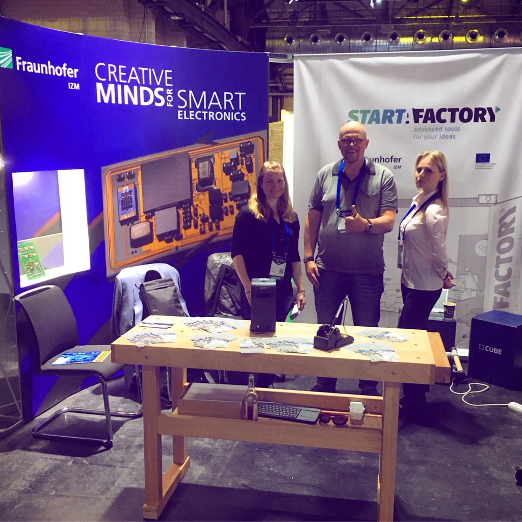 fraunhofervc's tweet photo. Meet our team &amp; @Fraunhofer_IZM &amp; their Start-a-factory Lab for Hardware Startups @ the @CUBEConnects #Cubetechfair2018 in Berlin until tomorrow! 
#startafactory #hardwarestartups #entrepreneur #innovation https://t.co/jWeO3KQS5N