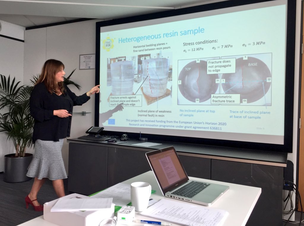 FracRiskEu's tweet photo. Katriona Edlmann presents the new findings from WP2: Data Collection and Analysis, see our website for all open access data https://t.co/xg8yBjeBUq 📊📈🗂 #baseline #fracking #data #openaccess https://t.co/ZdnRa0nlPc