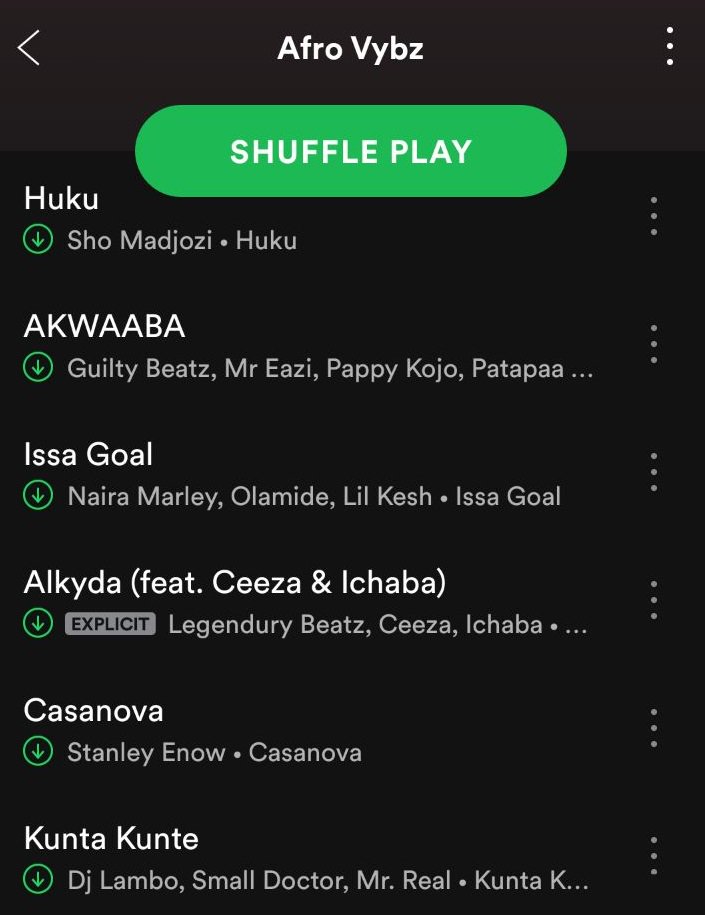 We love celebrating Africa all year round. So much so that we have put together the ultimate playlist that epitomises our love of #AfricanMusic in #AfroVybz on <a href="/Spotify/">Spotify</a> 

open.spotify.com/user/afriquenc…

ft. <a href="/CassperNyovest/">Don Billiato</a> <a href="/MI_Abaga/">MI Abaga</a> <a href="/GeminiMajor/">MR.MAN</a> &amp; more

#AfricanMusic