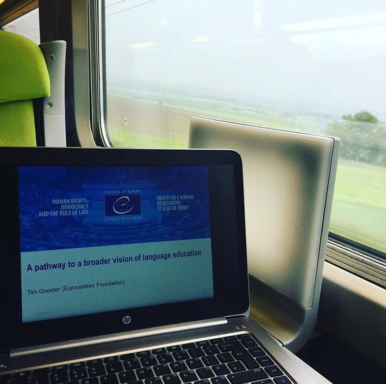 eurocentresnet's tweet photo. Final preparations on the way to address the Council of Europe in Strasbourg on latest CEFR project @coe #cefr #21stcenturyskills #communication #collaboration #Strasbourg https://t.co/o9bItDoR6J
