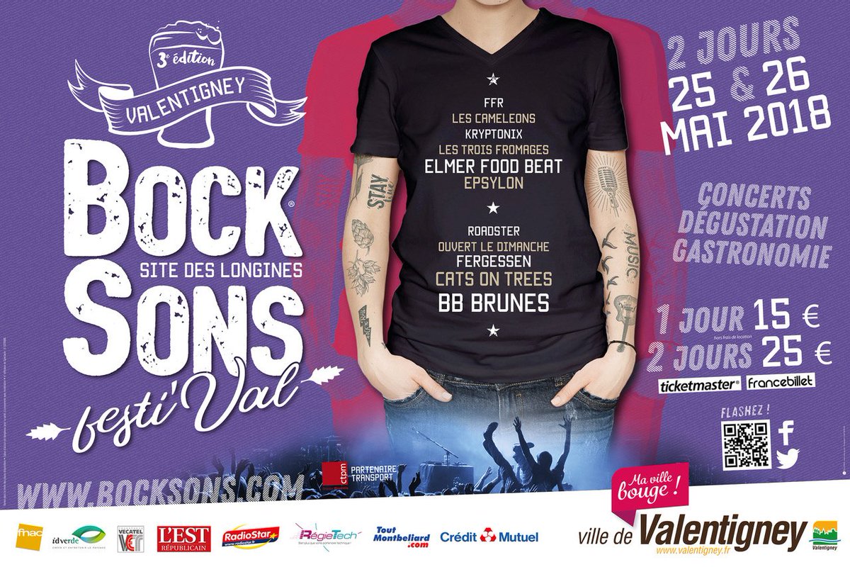 EvolitY_Actu's tweet photo. #JeuConcours
@CTPM_Actu vous fait gagner vos places pour l’évènement phare du 25 &amp; 26 Mai 2018 de @ValentigneyFr : le Bocksons festival ! 
Pour participer, Follow + RT  - Tirage au sort le 18 Mai.
Jouez également sur FB : https://t.co/3qmXvXVKXV
Bonne chance à tous ! :) https://t.co/jxNEWuLfMl