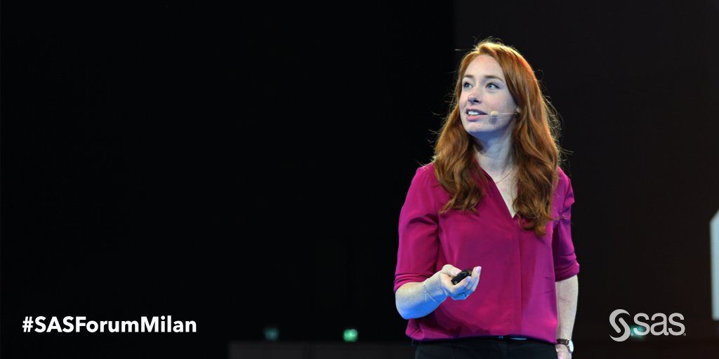 "The deeper your data goes, the deeper your insight goes" <a href="/FryRsquared/">Hannah Fry</a> sul palco di #SASForumMilan racconta i nostri comportamenti attraverso i #dati e la #matematica