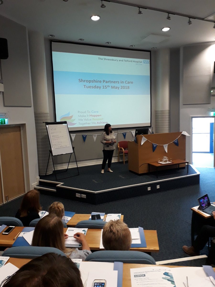 Dawnclarke318's tweet photo. Deirdre welcoming everyone to our partners in care event with a focus on our patients @deirdre_fowler1 #NHS70 #InternationalNursesDay @JaneMCummings @Brigidstacey1 @Bonnetray @ShropsCCG @telfordccg https://t.co/Y4rfv0HE9g