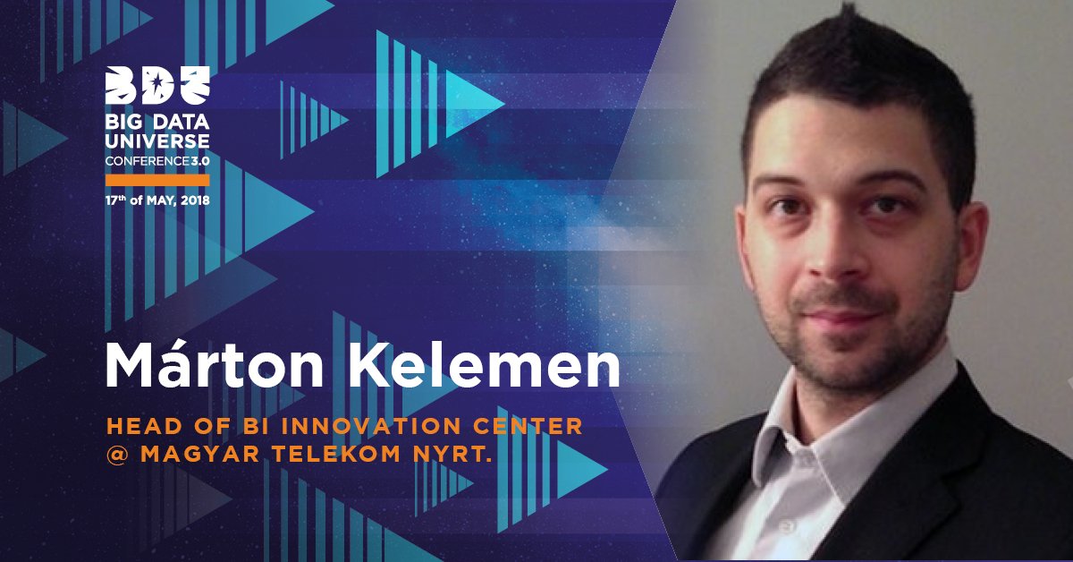 bdu_conf's tweet photo. Last but not least, let us introduce you our newest speaker, Márton Kelemen! The topic of his talk is “Data Lake Evolution at Magyar Telekom”. https://t.co/TO7CZKef4r