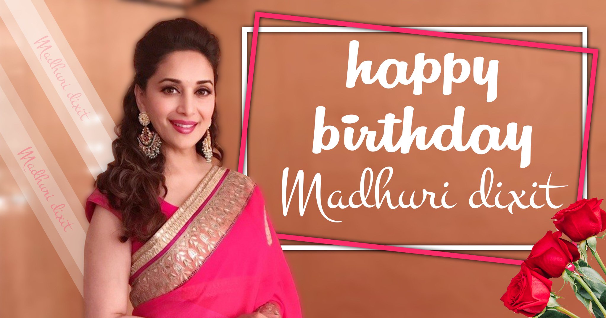 Happy Birthday to Dhak Dhak girl Madhuri Dixit from Go ProcessingLtd - The epitome of beauty, elegance & grace. 