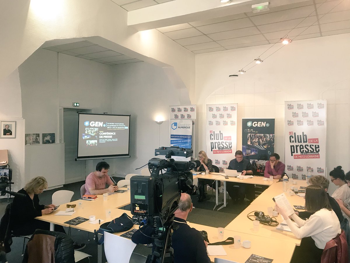 GENumerique's tweet image. Démarrage de la conférence de presse de #GEN, le premier événement business et numérique de la rentrée dans le Grand Est #GEN2018