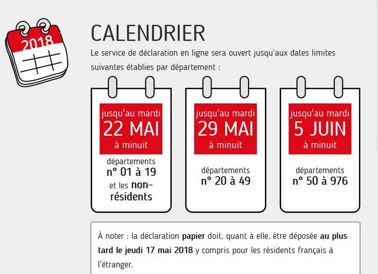 Prefet44's tweet photo. 🗓️   Déclaration des revenus : le calendrier de la campagne fiscale 2018. 
 
infos : https://t.co/Z95HkjxsJv https://t.co/oPC4PfaCRK