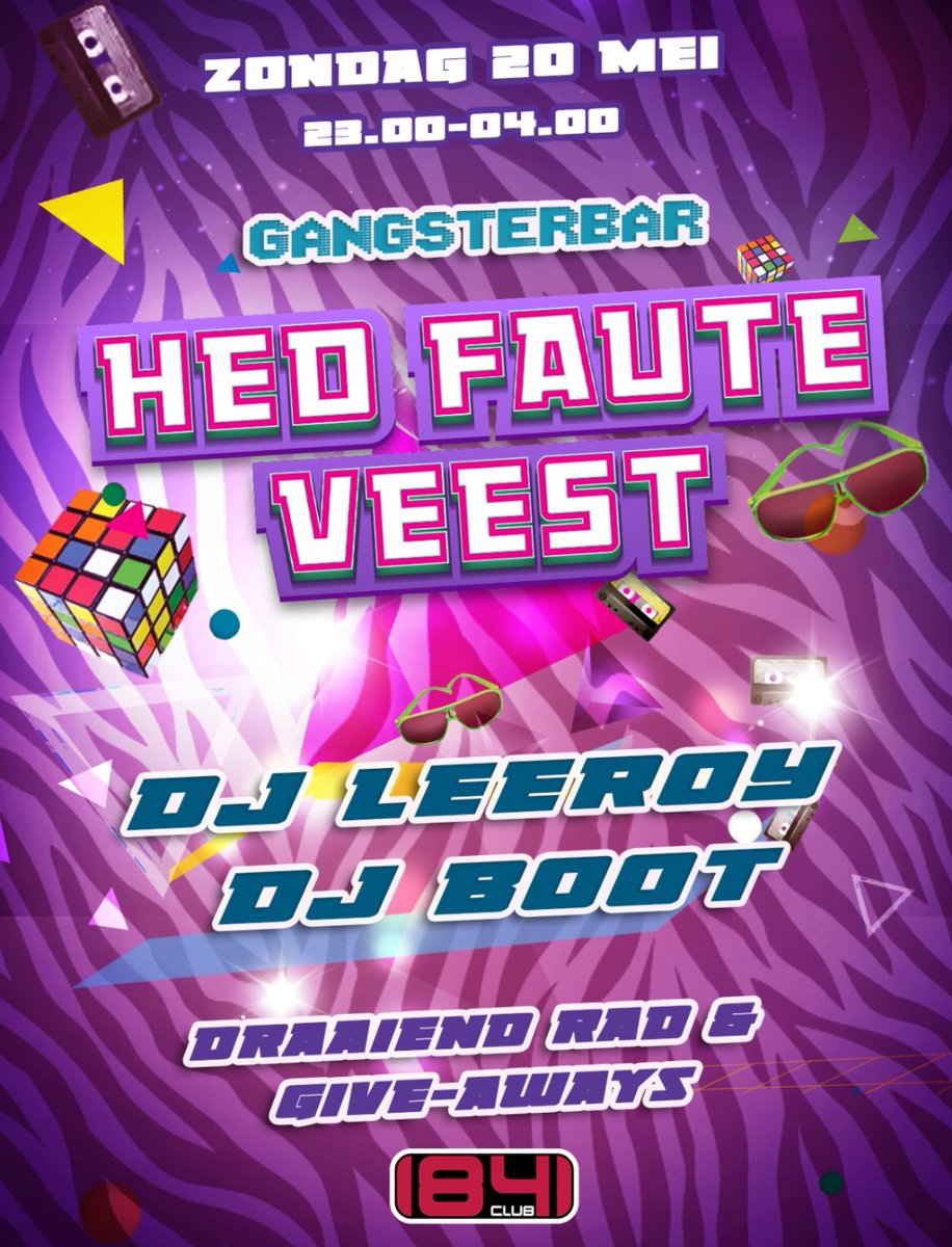 club1841's tweet photo. ▶️ HED FAUTE VEEST | CLUB 1841
🚪 GANGSTERBAR
📆 ZONDAG 20 MEI
🕚 23.00u-04.00u
💰 FREE ENTRANCE
🧒🏽 18+ https://t.co/IoU09xk9fj