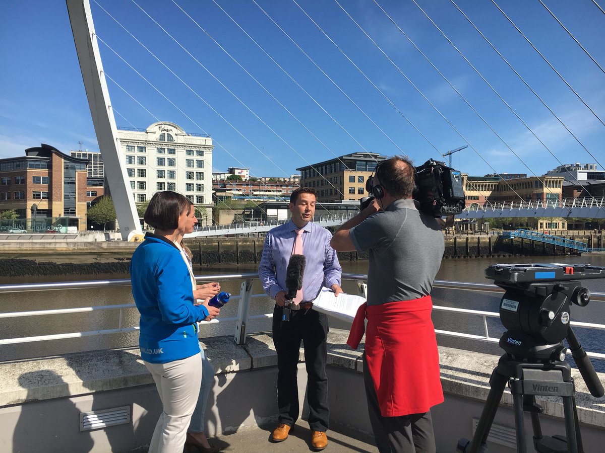 NorthumbrianH2O's tweet photo. It’s our leaders’ #refillchallenge day around #Newcastle to sign businesses up to #RefillNortheast - look out for a report on @BBCLN tonight ft us and @CitytoSeaBrist https://t.co/t5sTja4ojJ