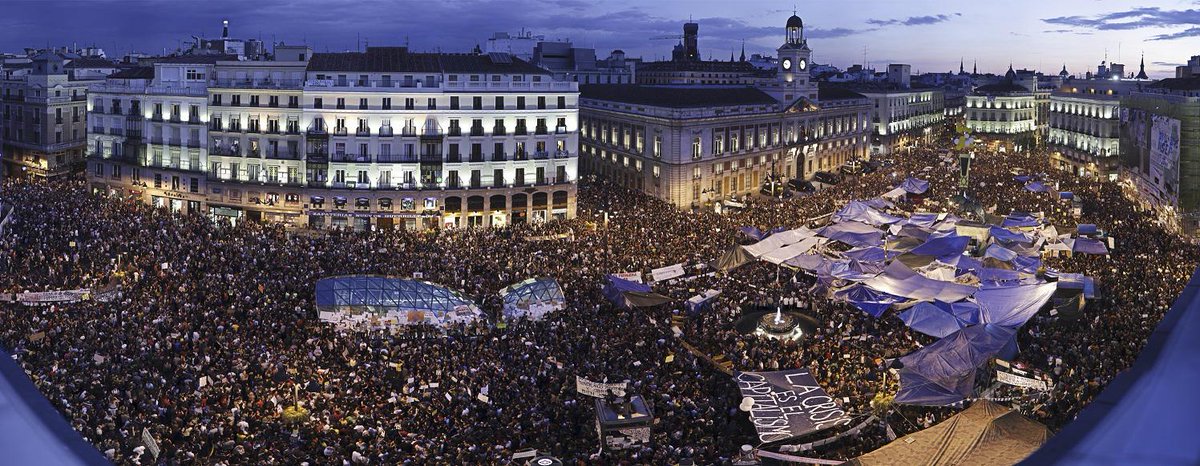 15MBcn_int's tweet photo. 7 years ago thousands rallied in Spain to demand the end of austerity, but it was the civil disobedience that took the squares the following days what constituted the 15M movement. A movement that we'll never forget, even the ones that never stepped in an occupied square #15Mayo https://t.co/WiPLYMiUHI