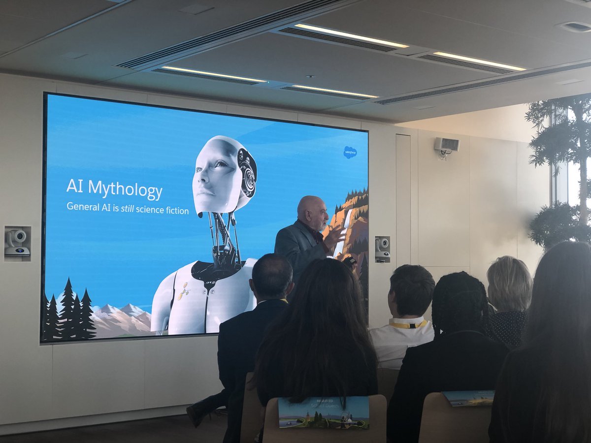 teresakeohane's tweet photo. #Salesforce blazing the trail again this morning! An insightful (&amp; entertaining) morning hearing from @peterschwartz2 about the future of the personal #dataeconomy at the opening of the #London @salesforce #innovation centre #CRM #Trailblazers https://t.co/gBftm3bYjr
